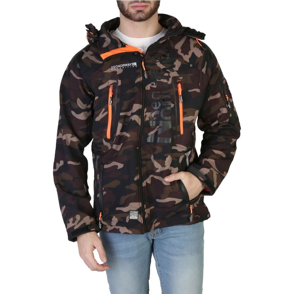 Geographical Norway Mens Jacket Fake Fur - Camo Bravici - M L XL - RRP £152