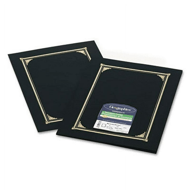 Certificate/Document Cover, 12.5 x 9.75, Black, 6/Pack Certificate/Document Cover, 12.5 x 9.75, Black, 6/Pack