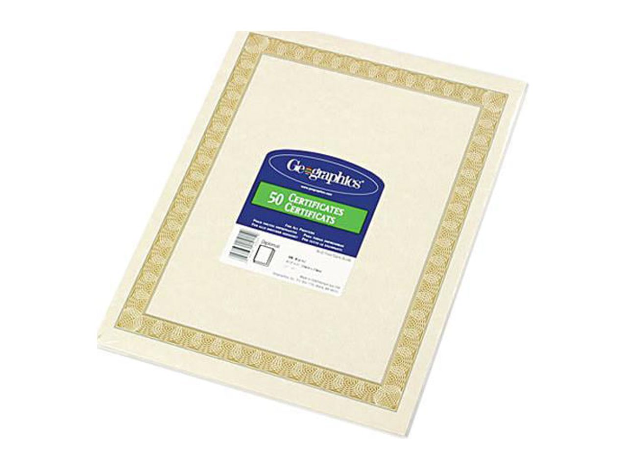 Geographics Conventional Certificate Paper, Blue, 50 Sheets - Walmart.com