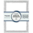 thumbnail image 1 of Geographics Blank Award Certificate Paper, 8.5" x 11", Premium Silver Foil & Silver Flourish Border Design, Inkjet and Printer Friendly, Pack of 12, 1 of 3