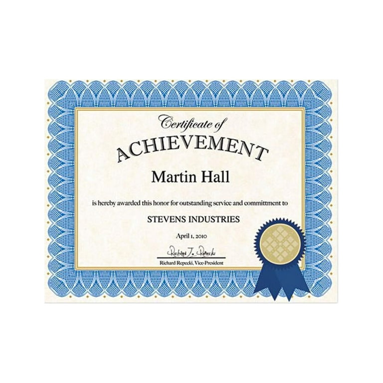 Certificate Kit, 8.5 x 11, Blue Spiral with Blue Border Certificate Kit, 8.5 x 11, Blue Spiral with Blue Border