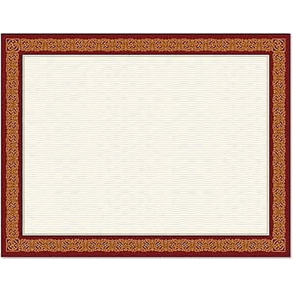 Geographics Burgundy Frame Gold Foil Certificates,8.5" x 11", Graduation Diploma, Recognition Certificate, Pack of 15