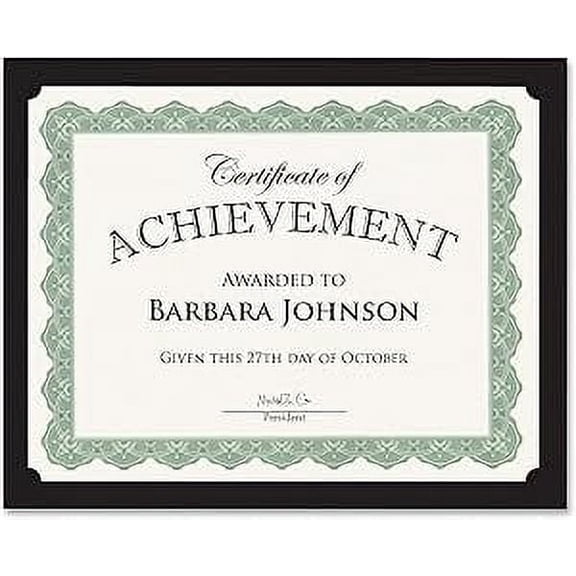 Geographics Certificate Holder, Black, Recycled, Holds Diplomas, Certificates and Pictures, Pack of 10