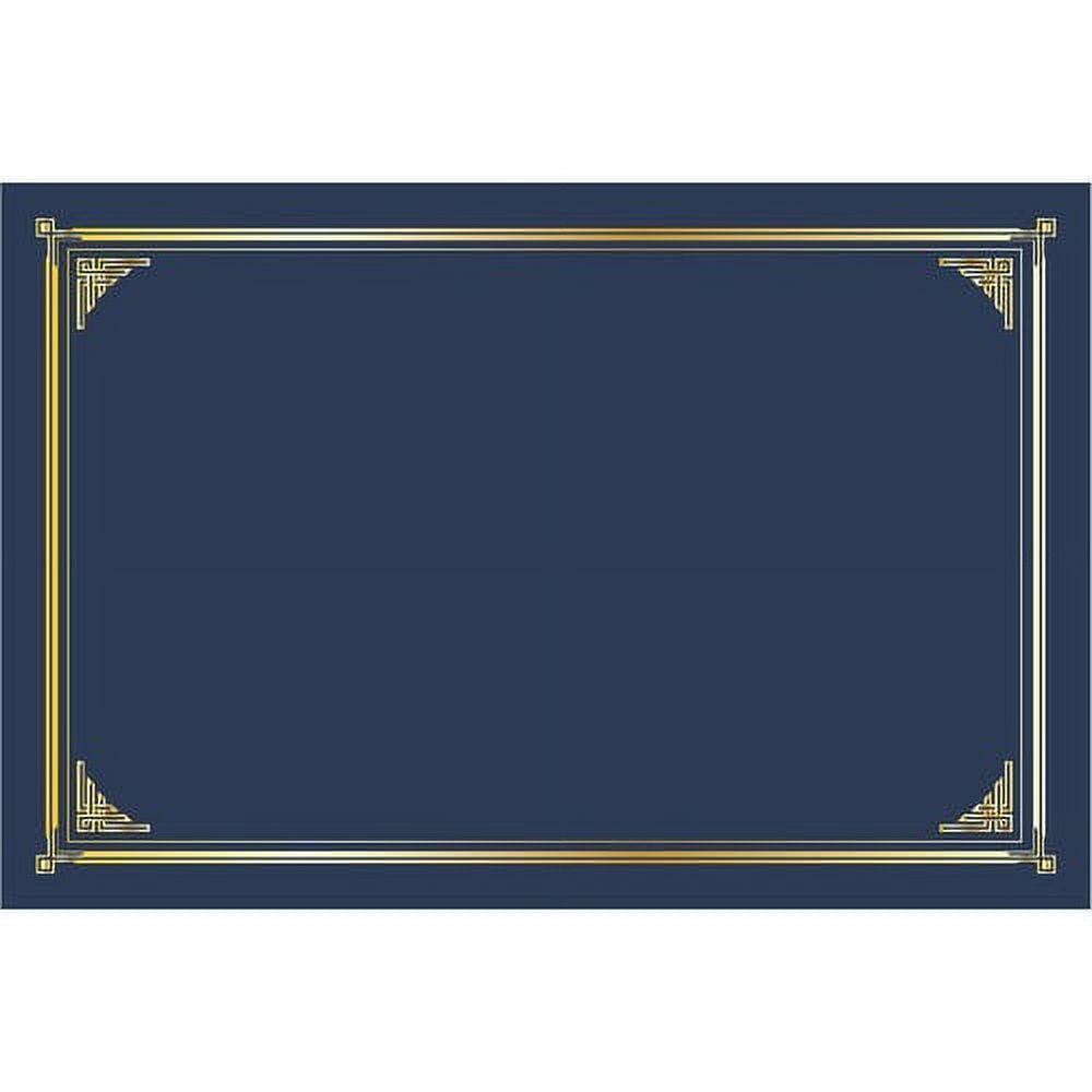 Geographics Certificate Holder - Linen - Gold Foil, Navy Blue - 10 / Pack Geographics Certificate Holder - Linen - Gold Foil, Navy Blue - 10 / Pack