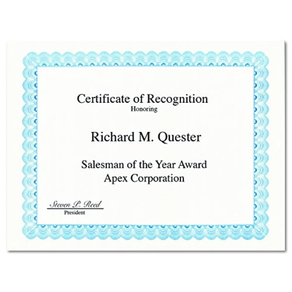 Geographics Blank Parchment Award Certificate Paper, 8.5" x 11 ...