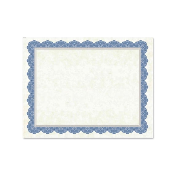 Geographics Drama Blue Border Blank Certificates