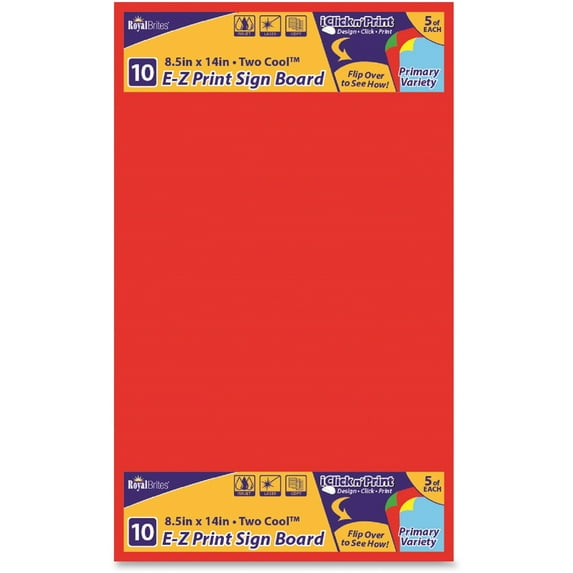 Geographics E-Z Print Laser, Inkjet Print Printable Poster Board, Assorted, 10 / Pack (Quantity)