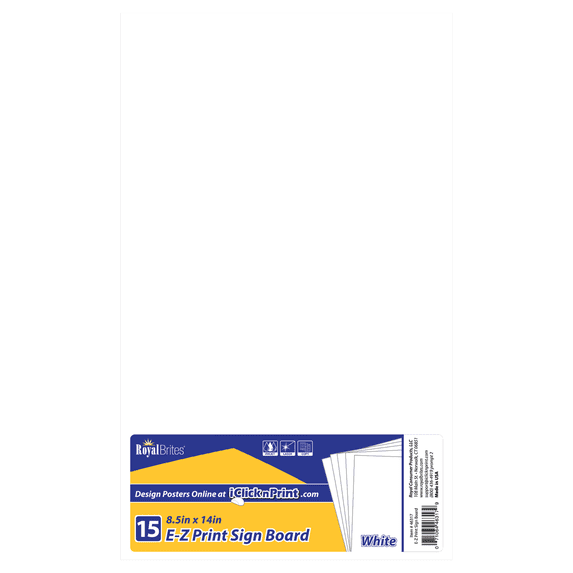 Geographics® E-Z Print Sign Boards, 8 1/2" x 14", White, Pack Of 15