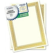 Geographics Foil Certificates, 8-1/2" x 11", Rome Gold, Inkjet and Printer Friendly, pack of 90