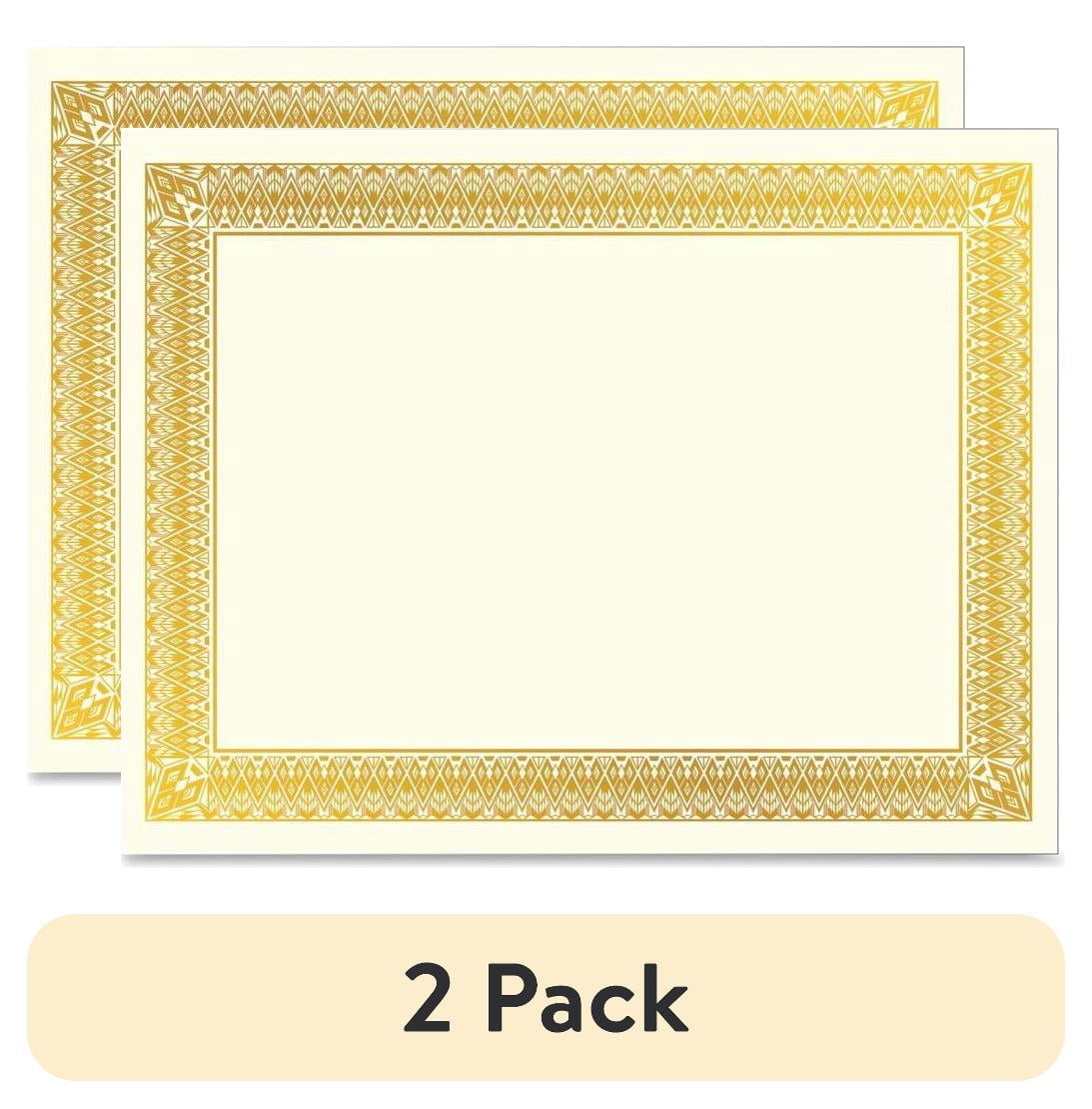 (2 pack) Geographics Foil Certificates, 8-1/2