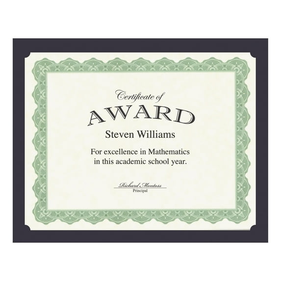 Geographics Recycled Certificate Holder - Navy - 30% Recycled - 10 / Pack
