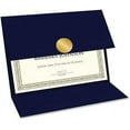 thumbnail image 1 of Geographics Tri Fold Navy Certificate Holder, Linen Texture, 9.25" x 12.5", Holds Diplomas, Certificates and Pictures, Pack of 5, 1 of 3
