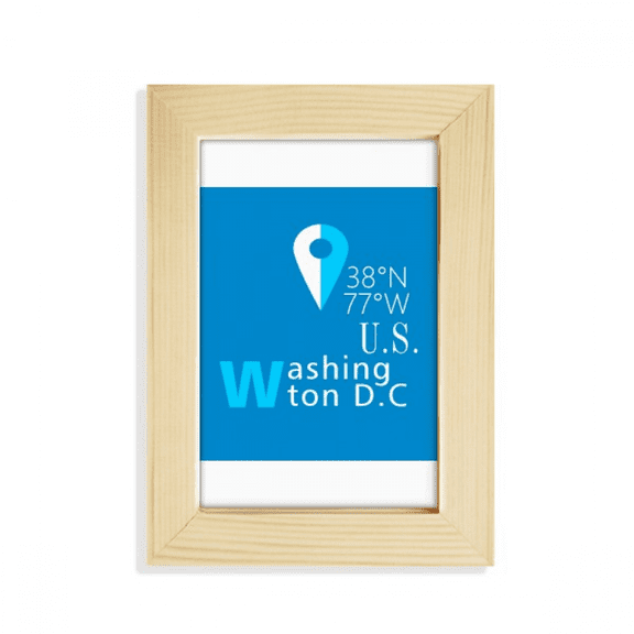 Geography Coordinates Trave Desktop Display Photo Frame Picture Art Painting 5x7 inch