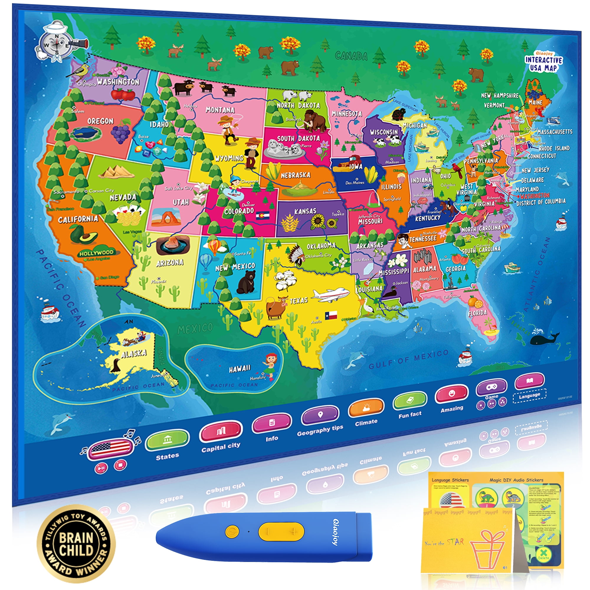 Geography Map Games Educational - Geography Map Games Educational Toys For 4 8 Year Olds Interactive USA Map For Kids Learning Toys For Kids Gifts For Boys Girls 62824537 61cb 446b 8495 5cdbba4b8159.bc555f921753f0cc25e71e5821135d23