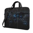 Geography Map Laptop Bag Cool Trendy Shockproof Notebook Pouch 13 14 15