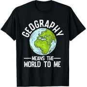 HESHIJIAZHU Geography Means The World To Me Globe World Map T-Shirt