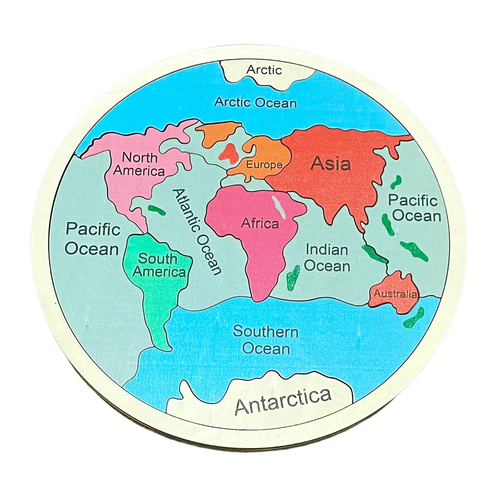 Geography Puzzles Wooden Puzzle Fine Motor Skills Brain Teaser Board