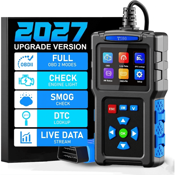 Geohope 2027 NEW T200 OBD2 Scanner Diagnostic Tool, Car Code Reader OBDII, Vehicle Check Engine Code Readers with Reset & I/M Readiness, Professional Diagnostic Scan Tool for All Cars After 1996