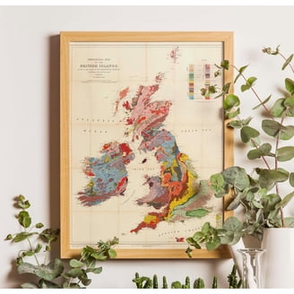 vintage map poster uk