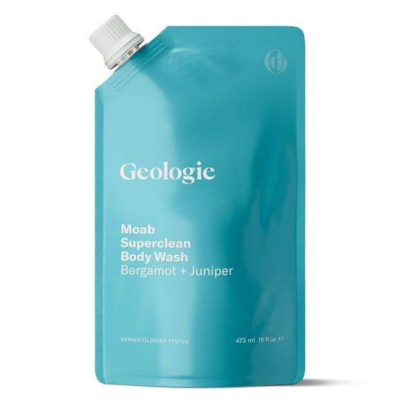 Geologie Moab Superclean Body Wash Refill Pack | Bergamot + Juniper | 16 fl oz