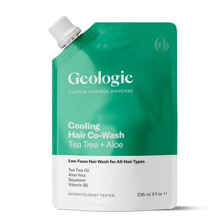Geologie Cooling Hydrating Hair Scalp Co-Wash | Tea Tree + Aloe Custom Control Haircare | Cruelty-Free, Sulfate-Free, Paraben-Free, Phthalate-Free | (8 fl oz)