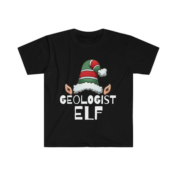 Geologist Elf Christmas Unisex T-shirt, S-3XL Holidays Xmas Elves