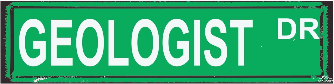 Geologist Gift Metal Sign , 16x4 Inch Rustic Wall Art for Rock Lovers ...