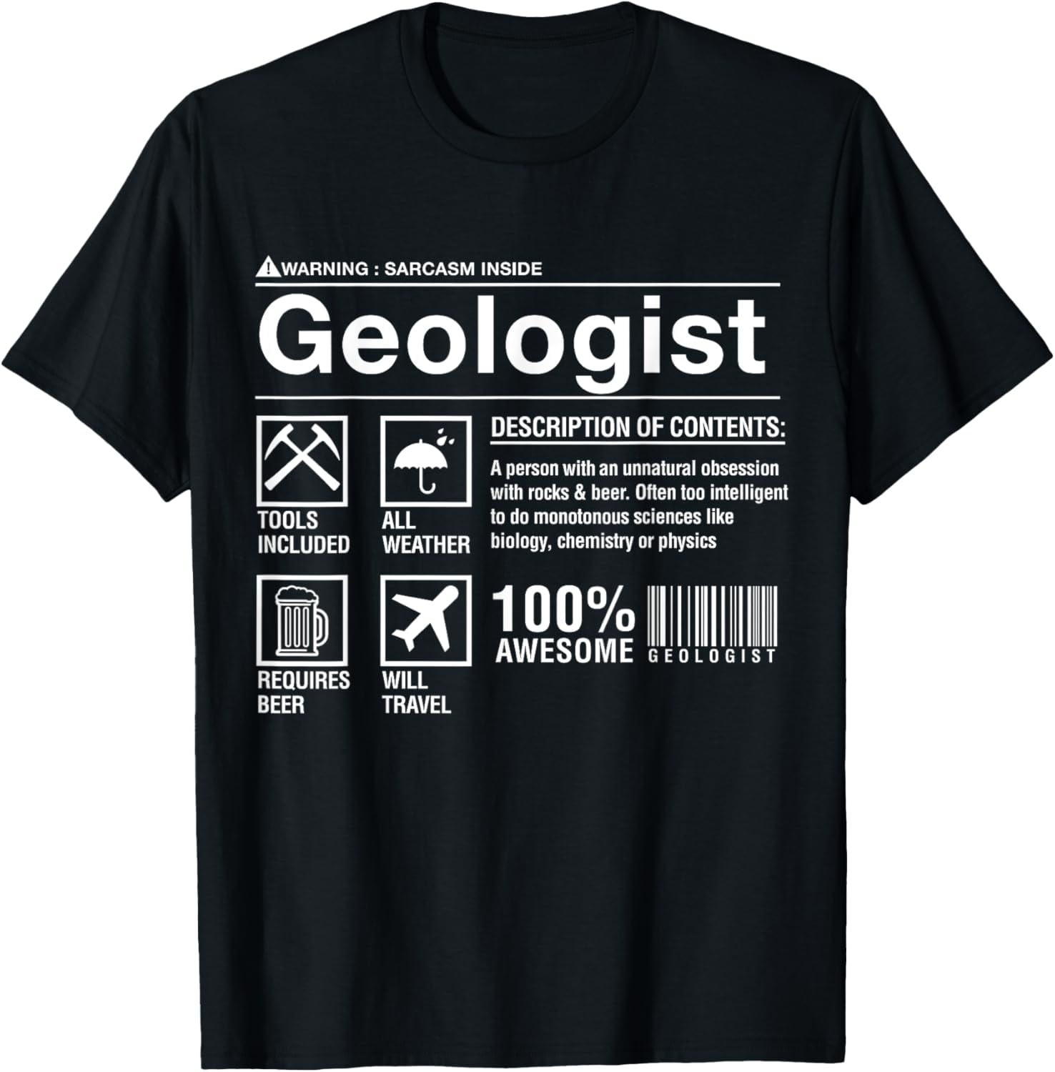 Geologist composition, funny t-shirt for geology student - Walmart.com