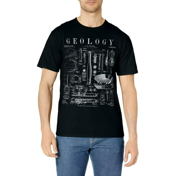 Geology Geologist Field Kit Tools Vintage Patent Print T-Shirt