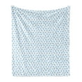 thumbnail image 1 of Geology Soft Flannel Fleece Throw Blanket, Plain Background with Gemstones Monochrome Style Composition, Cozy Plush for Indoor and Outdoor Use, 50" x 60", Pale Blue Baby Blue, by Ambesonne, 1 of 5