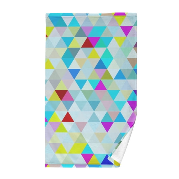 Geomeric Abstract Triangle Cotton Face Towels Absorbent Hand Towel Soft Bathroom Towel for Kitchen Hotel Decoration