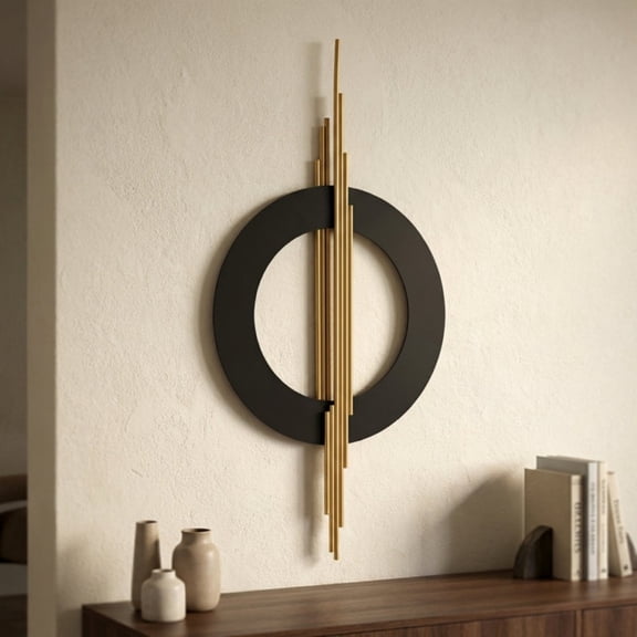 Geometa 3D Modern Metal Wall Decor (Hangable Horizontally or Vertically)