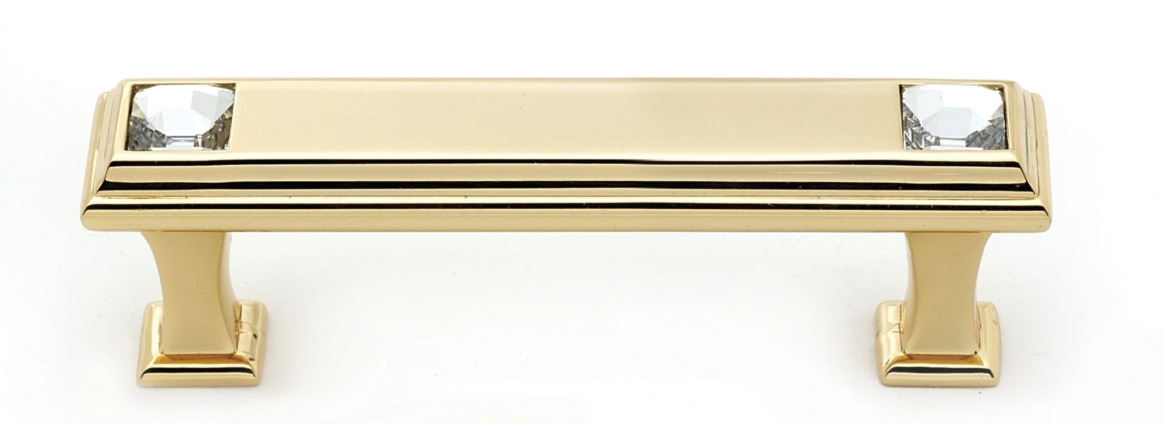 Alno C213-3-GLD Swarovski Crystal 3" Cabinet Crystal Pull Gold