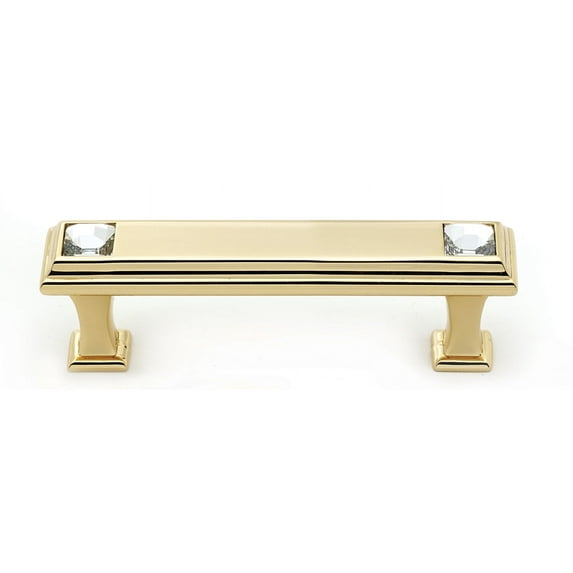 Alno C213-3-GLD Swarovski Crystal 3" Cabinet Crystal Pull Gold