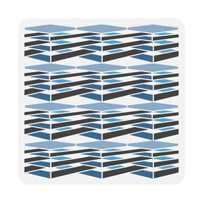 Geometric 3D Repeat Wallpaper Painting Stencil 11.8x11.8 inch Hollowed 3D Geometry Drawing Template Plastic PET Geometric Pattern StencilDIY