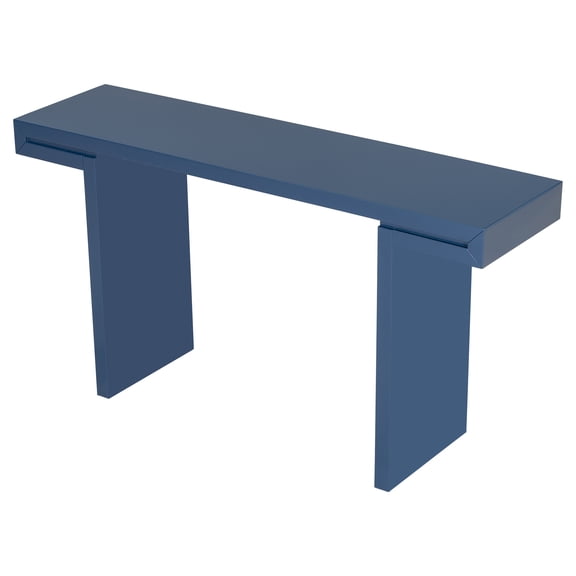 Geometric 60" U-Style Console Table, Painted Finish & Adjustable Feet