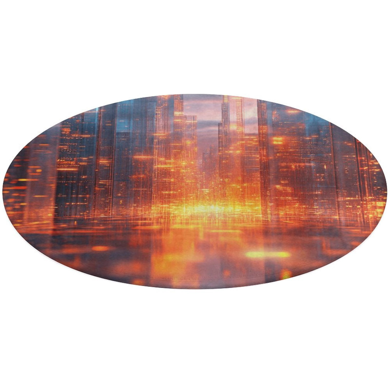 Geometric Abstract 3D Gradient Futuristic Cubes Round Rugs -Washable ...