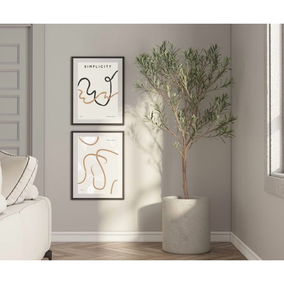 Geometric Abstract Art Neutral Beige Living Room Wall Art Poster Prints Home Decor A5 A4 A3 A3 A2 Sizes Fast Delivery Poster Set 2