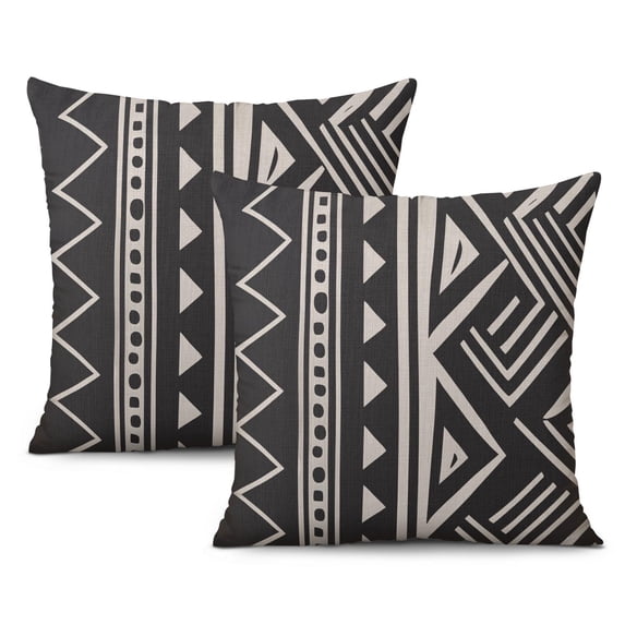 Geometric Abstract Decorative Throw Pillows,Modern Mid Century (8) Throw Pillow Covers 16"x16", Set Of 2, Linen Study Sofa Cushion Cover Indoor Living Room Home Decor