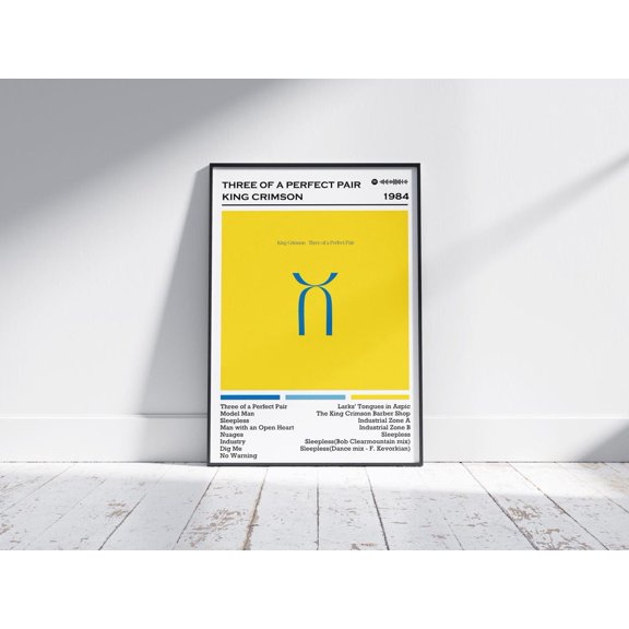Geometric Abstract Duo Puzzle Interaction Concept Wall Art Decor, Unframed Poster