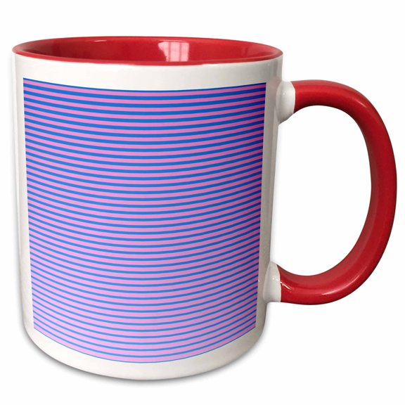 3drose, Geometric Abstract Line Pattern Background - Gradient Vector Design, 11oz Two-tone Red Mug