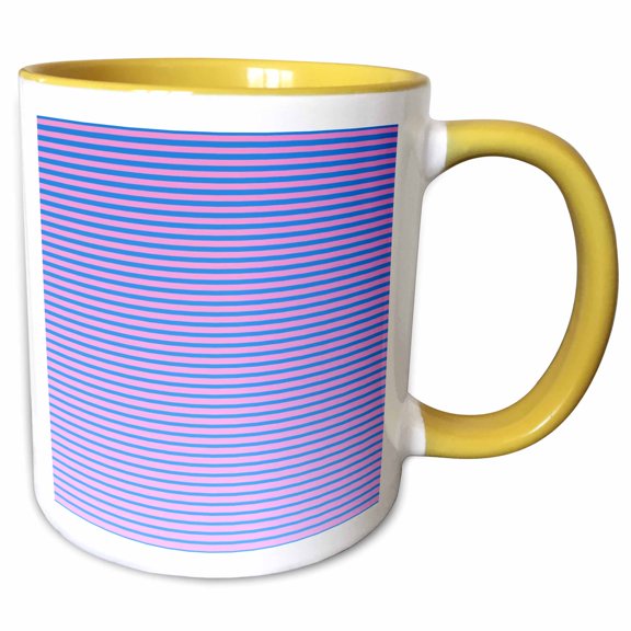 3drose, Geometric Abstract Line Pattern Background - Gradient Vector Design, 11oz Two-tone Yellow Mug