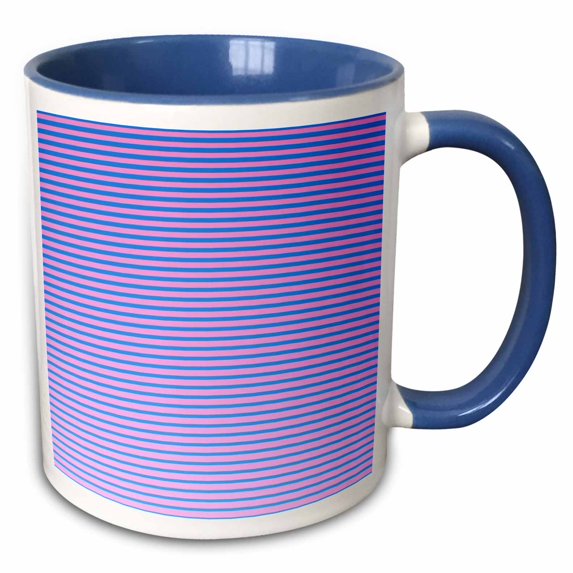 3drose, Geometric Abstract Line Pattern Background - Gradient Vector Design, 15oz Two-tone Blue Mug