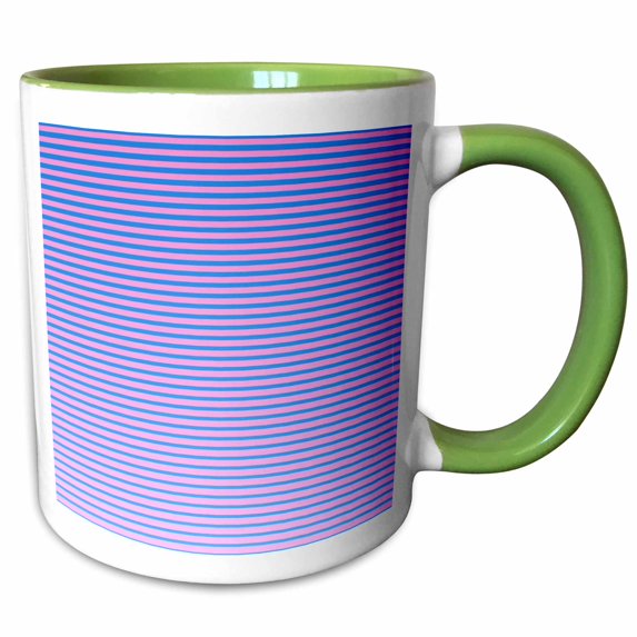 3drose, Geometric Abstract Line Pattern Background - Gradient Vector Design, 15oz Two-tone Green Mug