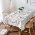 thumbnail image 1 of Geometric Abstract Lines In Pink Gray Table Cloth Waterproof Dining Tablecloth Kitchen Decorative Party Table Cover, 1 of 6