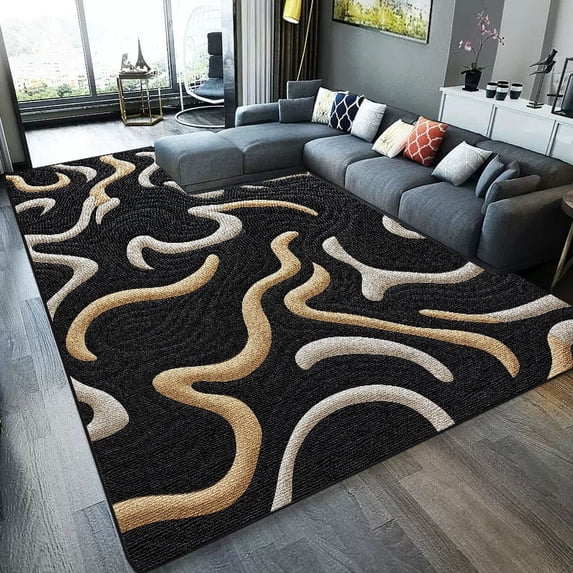 Geometric Abstract Living Room Carpets Modern Light Luxury Rugs for Bedroom Sofa Table Beside r Floor Mat Lounge Rug tapete