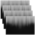 thumbnail image 1 of Geometric Abstract Ombre Placemats Set of 4, Grey Black Striped Placemats for Dining Table, Modern Abstract Art Washable Fabric Decoration Table Mats Placemat 18"x12", 1 of 4