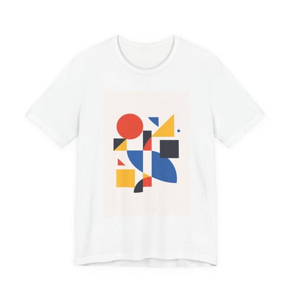 Geometric Abstract Shapes T-Shirt, Mid Century Modern Art Graphic Tee, Abstract Geometric Pattern Shirt for Men Women