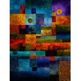 thumbnail image 1 of Geometric Abstract Textured Canvas Wall Art，Hotel Lobby Living Room Bedroom Decor, 1 of 8