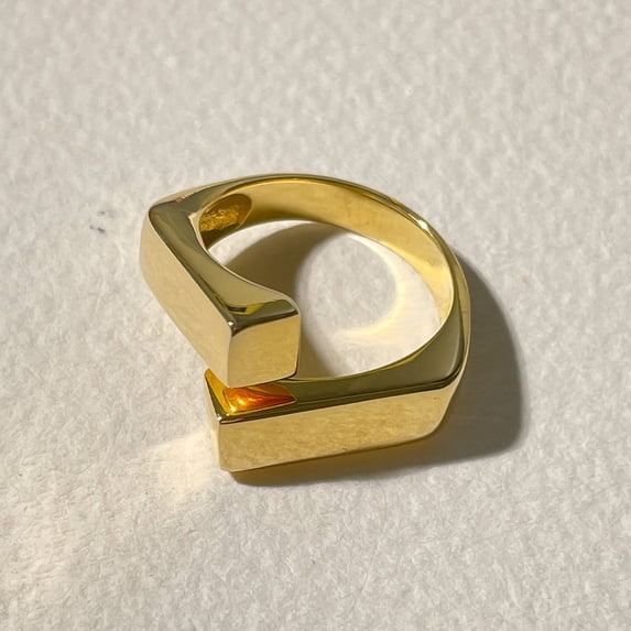 Geometric Adjustable Silver Plated Ring Unisex Fashion Accessory Statement Index Finger Ring Cool Design Everyday Wear